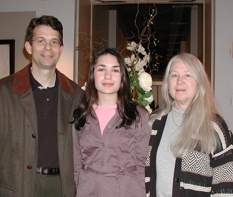 Dave Luchak, Sara Wilf. and Laraine Pirie at GHS